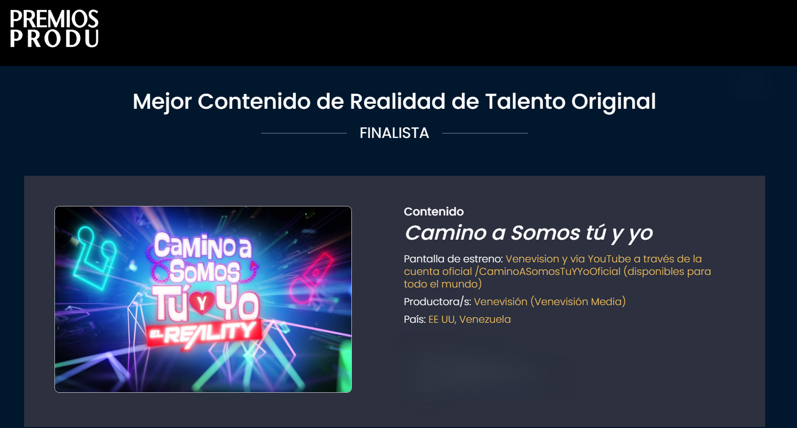 Nominación a los Premios Produ 2025
